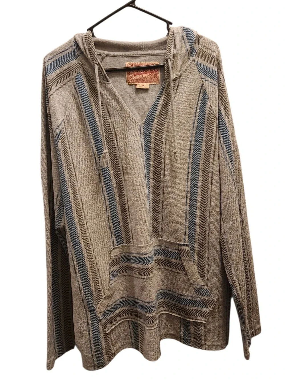 Brooklyn Cloth Men's Terry Baja Hoodie Knit Boho Pullover